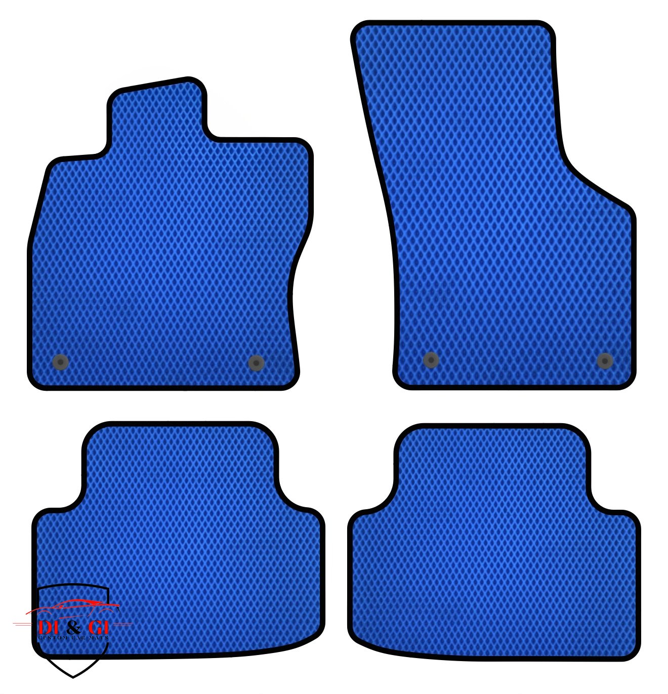 Set 4 tappeti gomma EVA blu